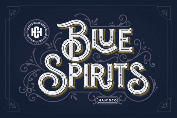 Blue Spirits: The Vintage Display Font That Elevates Your Creative Projects