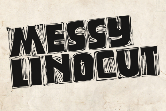 Exploring the Bold Character of Messy Linocut Typography