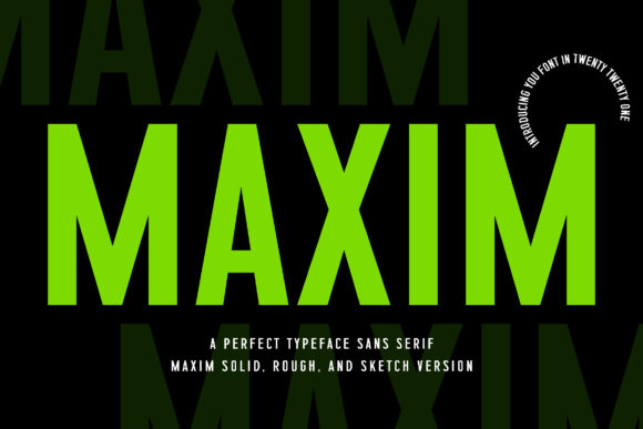 Maxim: A Bold Display Font with Urban Edge